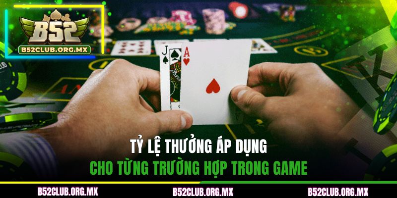 Tỷ lệ thưởng áp dụng cho từng trường hợp trong game